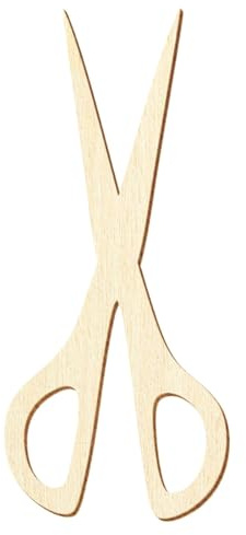Lot de 50 paires de ciseaux en bois - 5 à 50 cm - Taille : 7 cm