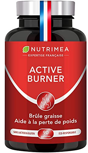 BRULEUR DE GRAISSE PUISSANT - Puissant Complexe de Plantes Amaigrissant dont Gingembre - Effet Minceur Efficace - ACTIVE BURNER - 60 Gélules Vegan - Nutrimea - Fabriqué en France