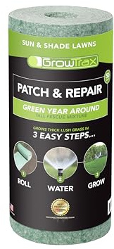 Growtrax Biodegradable Grass Seed Mat, Year Round Green - 50 Sq Ft Quick Fix Roll - Growing Solution for Lawns, Dog Patches and Shade - Just Roll Water & Grow -Not Fake or Artificial Grass
