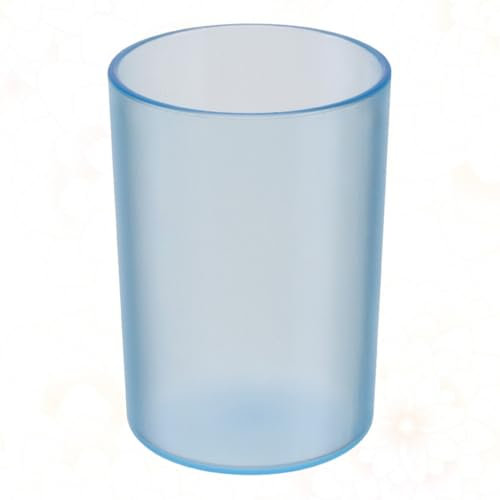 Lurrose Zahnputzbecher Wasserbecher für Badezimmer Transparenter Trinkbecher Zahnbürstenbecher Blauer füR Badezimmer Aufbewahrung
