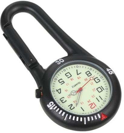 WUIOWPPIC Karabineruhren Multifunktionale wasserdichte Karabineruhr Leuchtende Karabineruhr Unisex Krankenschwester Uhren Aufstecken Uhren für äRzte Sanitäter Sport Uhr Zu Schwesternuhr Sanitäter Uhr