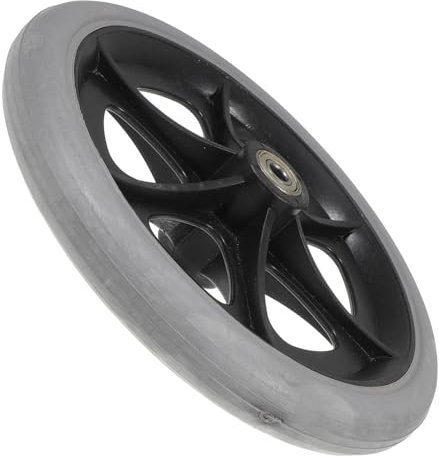 CAXUSD Replacement Solid Tire Wheelchair Front Wheel for Mobility Scooters and Elderly Walkers Featuring Impact Resistance and Swivel Design