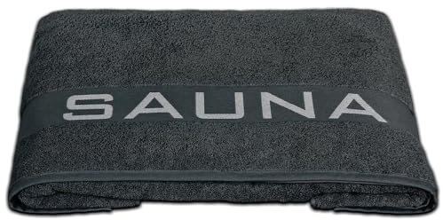 Delindo Lifestyle Toalla de sauna Colares XXL, toalla de rizo para sauna, para hombre y mujer, algodón, color negro, 80 x 200 cm