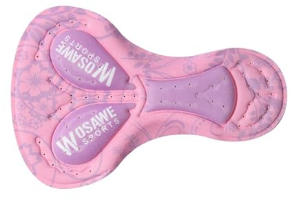 kowaku Tappetino per Pantaloncini da Bicicletta, Cuscino per Sedile da Bicicletta, Traspirante, Imbottitura, Pantaloni Intimi da Bicicletta, Imbottito, Rosa