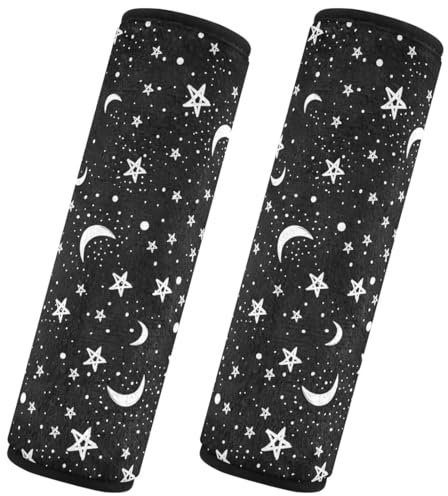 EOYVAIL Gurtpolster für Kinderautositze，Auto-Sicherheitsgurtbezug, Auto-Sicherheitsgurthalter, Auto-Multifunktions-Sicherheitsgurt (1 Paar, schwarz)