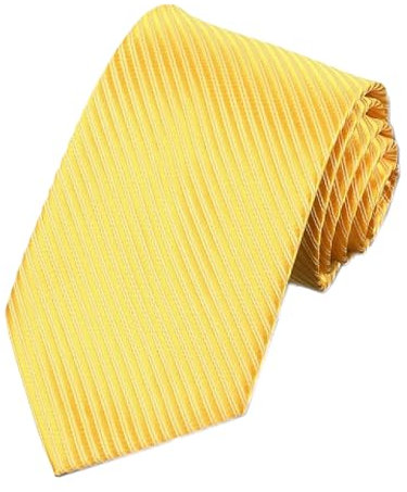 MAIANY Cravates pour Homme, Cravate Formelle pour Homme, 8 cm Couleur Unie, Cravate Classique de Cualité Supérieure pour Homme, Mariage, Entreprise (Jaune)
