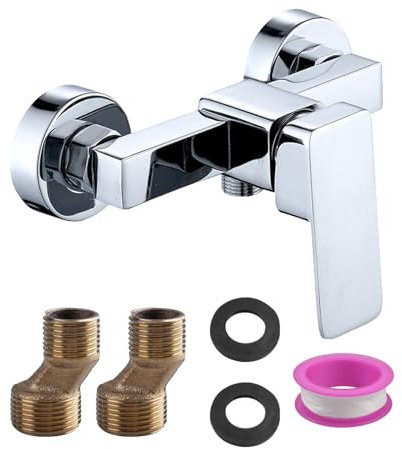 suaywo Mitigeur monocomman de Douche Robinet Monocommande de Douche Robinet douche à montage Mural Mitigeur Douche Filetage G1/2 Convient pour Résidentiel et Hôtelier