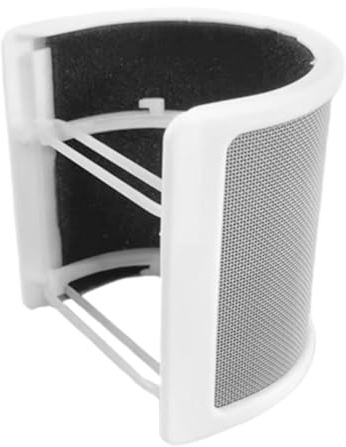 TOYANDONA Filtro Antiviento para Micrófono U Shape Multifuncional Accesorio de Reducción de Ruido para Grabaciones de Voz y Vídeos Instalación Rápida y Color Elegante con Material