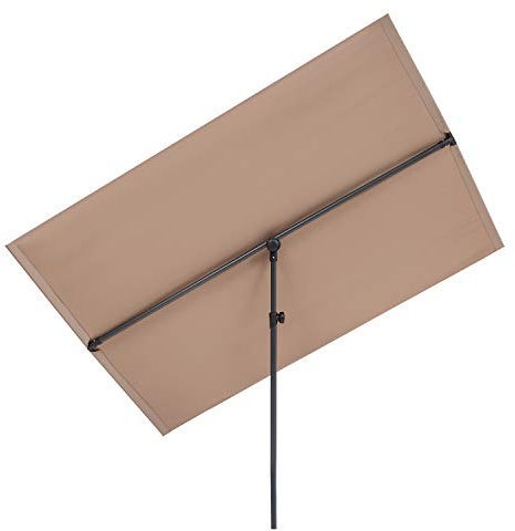 blumfeldt Flex-Shade XL Sonnenschirm Sonnenschutz,Fläche: 150 x 210 cm,Material: Polyester,UV-Schutzfaktor 50,Aluminium-Standbein,wasserabweisend,taupe