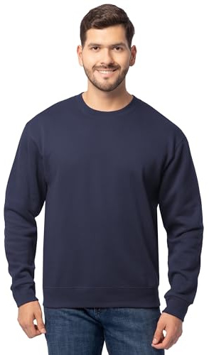 Fruit of the Loom Men's Eversoft Fleece Sweatshirts & Hoodies, Sweatshirt-Navy, Large