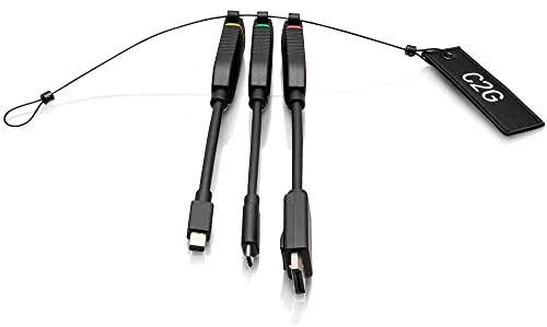 C2G Universal 4K HDMI[R] Dongle Adapter Ring with Color Coded Mini DisplayPort[TM], DisplayPort, and USB-C[R]