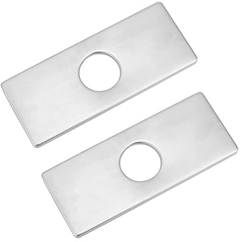 UNICRAFTALE 2 Pz 34.5mm Coperchi Foro Piastra per Rubinetto Del Bagno 304 Piastra di Copertura per Lavello In Acciaio Inossidabile Rettangolo Da 3 a 1 Piastra Bocchetta Rubinetto Lavello Da Cucina