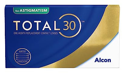 TOTAL30 for Astigmatism lenti a contatto mensili | 3 lenti | BC 8.6 mm | DIA 14.5 mm | CYL 1.25 | asse 20 | -00.00 diottrie