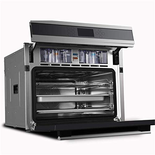 Horno Horno de microondas en Silver Tact Horno Individual eléctrico Incorporado - Horno halógeno de convección Premium de Acero Inoxidable Ideal para Asar, Hornear