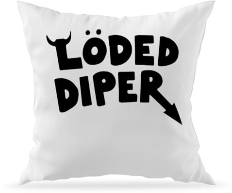 Moonai Loded Diper Slogan Funda Y Relleno De Cojín Decorativo para Sofá 40x40