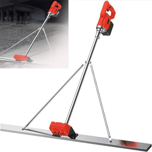 StanJO Herramienta Vibratoria De Acabado De Hormigón Niveladora Eléctrica, Paleta De Hormigón Inalámbrica, Máquina Apisonadora De Mortero De Cemento Niveladora Eléctrica Inalámbrica,1.5M