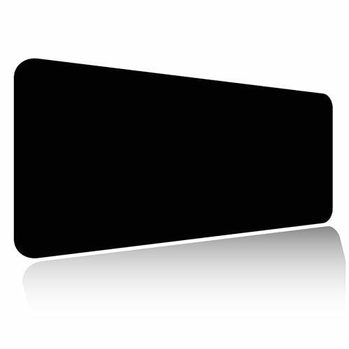 pixly® Alfombrilla de Ratón XXL Oficina & Gaming; Alfombrilla Antideslizante para PC, Teclado & Escritorio; Protector de Escritorio para Oficina y Teletrabajo (Negro, 900x 400 mm)