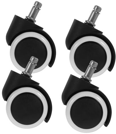 4 Pièces Roues de Remplacement pour Chaises de Lot de Roulettes Pivotantes Accessoires de Fauteuils Compatibles avec Toutes Surfaces Rotation à Design Moderne et Élégant