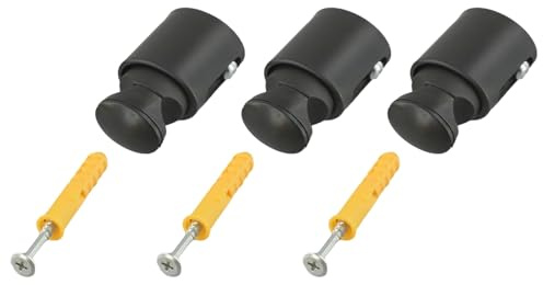 Heizkörper-Halterung, Heizkörper-Zubehör, Handtuchhalter, Heizkörperhalterung, feste Halterung, schwarz, 39 x 41 mm (schwarz)