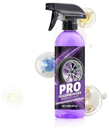 Detergente Per Cerchi Per Impieghi Gravosi - Spray Per La Rimozione Della Polvere Dei Freni Per Ruote Da 120 Ml | Detergente In Schiuma Per Pneumatici Per Interni Auto | Dettagli Esterni Mozzo Motore
