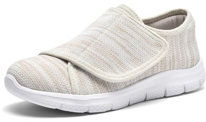 Diabetiker skor damer ortopediska hälsoskor sommar andas sneakers lätta flätade skor mode slip-skor bunion kilklack mode löparskor