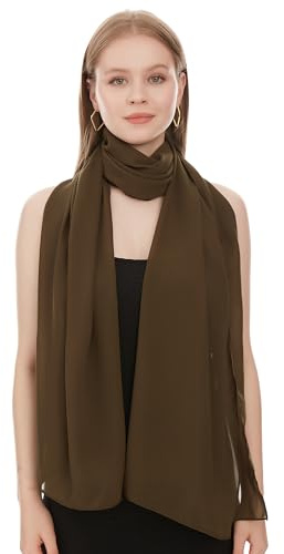 Chiffong Sjal Scarf För Dam – Lätt Och Tunn Halsduk Mode Sjalar för Kvinnor - Chiffon Vårsjal - Elegant Sommarsjal För Damer