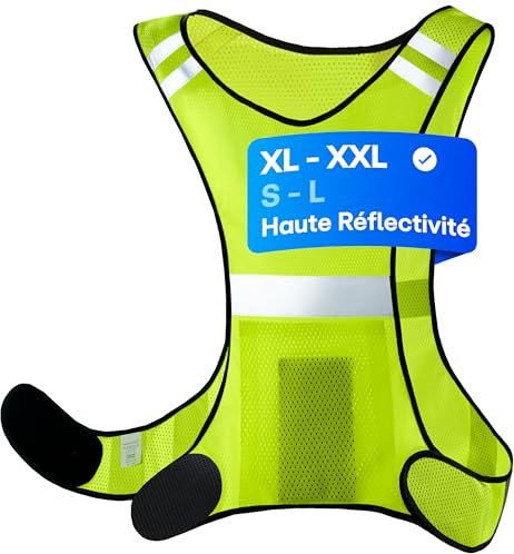 Prowiste Reflektierende Fahrradweste - Laufweste für Damen & Herren - Warnweste für Joggen & Radfahren - 𝗔𝘁𝗺𝘂𝗻𝗴𝘀𝗮𝗸𝘁𝗶𝘃𝗲 Sicherheitsweste - Leicht & Sichtbar (XL-XXL)