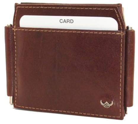 Golden Head Colorado RFID Protect Money Clip Billfold Wallet Tabacco