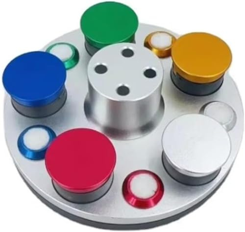 getuse Porta olio per orologi, strumento di riparazione per orologi, con base girevole a 360° e 5 tazze per olio, supporto leggero per oliatore per orologi per professionisti e hobbisti