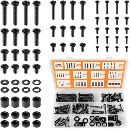 68pcs TV Mounting Screws Kit, M4/M5/M6/M8 VESA Screws, Spacers & Washers for TV Bracket, Universal Screw Set for Flat Screen Wall Mount Accessories