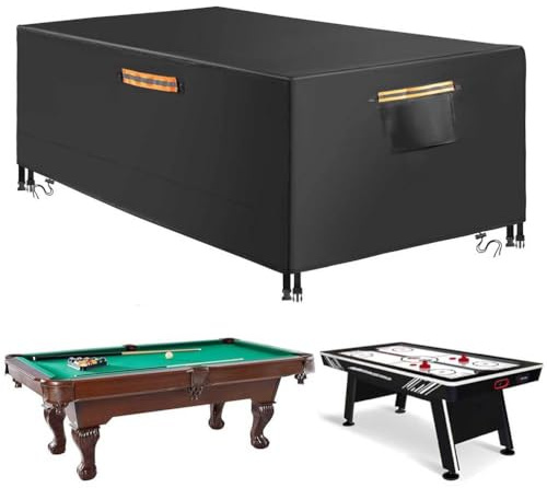 Funda para Mesa de Billar de 6/7/8/9 Pies, Funda Impermeable y a Prueba de Polvo para Mesa de Billar, Funda Resistente para Mesa de Billar de Snooker,6FT (204 L x 112 W x 82 cm H)