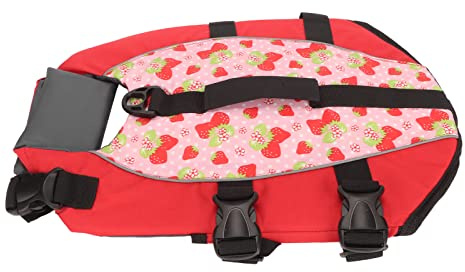 Chaleco de alta flotabilidad para perros | Chaqueta flotante de lágrima ajustable para perros medianos | Chaleco salvavidas seguro para piscinas/barcos/playas (M)