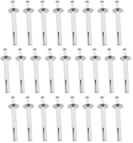 ZYAMY 25PCS 1/4x2 Inches Hammer Drive Nail in Anchors Heavy Duty Concrete Hammer Drive Expansion Fasteners Carbon Steel Fasteners for Concrete Blocks for Hammer Drills