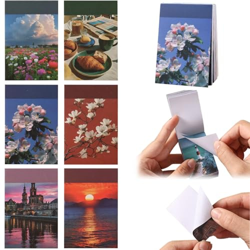 BetterJonny 360 Pcs Aesthetic Sticker Paper, Total 6 Styles Scrapbook Stickers, Fantastic Scrap Book Accessories, Decorative Stickers for Bullet Junk Journal Scrapbooking Supplies Kit
