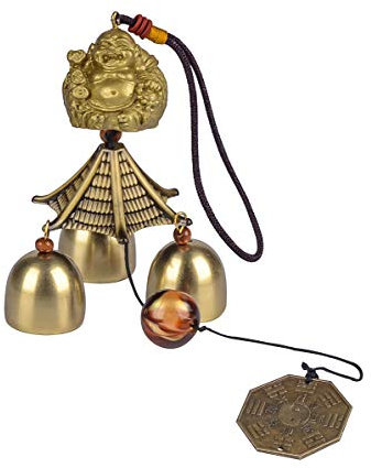 Carillon éolien pour décorations de jardin, cloche chinoise porte-bonheur en métal, ornements de jardin, dégagement extérieur