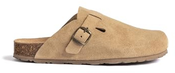 Yokono Zapato Plano Zueco-599 Color Marron | Calzado hecho en España para Mujer, fabricado en Piel vacuna, Altura de tacón 2 CM, Otoño-Invierno