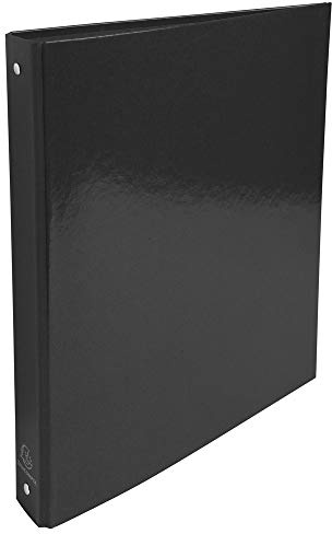 Exacompta - rif. 519291E - Cartone da 10 raccoglitori rigidi Iderama, 4 anelli rotondi diametro 30 mm, dorso 40 mm, dimensioni esterne: 32 x 26 cm, formato A4, colore nero