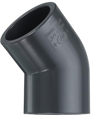 sourcing map 45 Degree Elbow PVC Pipe Fittings 1-1/2 2 Way Furniture Grade PVC Corner Connectors Angle Elbow Side Outlet for Sewer Plumbing Drain Pipe Water Supplies Build Garden