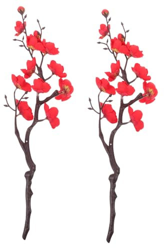 OFFSCH 2pièces Fleur De Prunier Artificielle Branche De Fleurs De Prunier Artificielles Fausse pour Décoration De Table Vase
