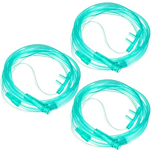 STAYPROTECH Cannula nasale per tubi di ossigeno, 3 pezzi, lunghezza 2,6 m ciascuna, PVC di grado medico, resistente alle pieghe, superficie morbida e liscia, comoda e comoda per l'uso a lunga durata
