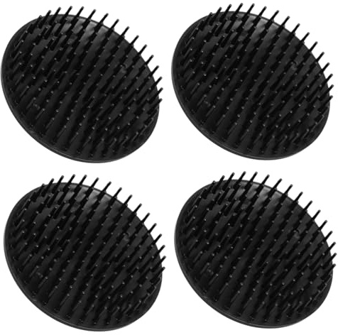 CALLARON 4 Uds Cepillo Masajeador Cabello Y Cuero Cabelludo Para Champú Exfoliación Y Relajación Diseño Ergonómico Para Limpieza Profunda Y Masaje En Ducha
