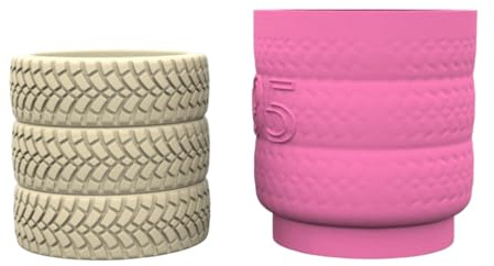 Vaso multiuso in silicone versatile in resina per decorazione di casa e ufficio e conservazione di gioielli, facile da smontare