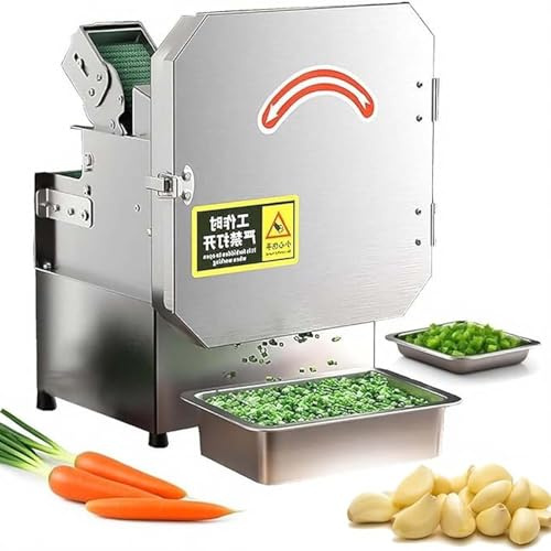 CUTANGELAR Affettacipolla Elettrica Professionale, Affettatrice Ad Alta Velocità Da 300 W Con Spessore Regolabile Da 1,5 A 35 Mm Per Zenzero, Peperoncino, Per Cucine Domestiche E Di Ristoranti.