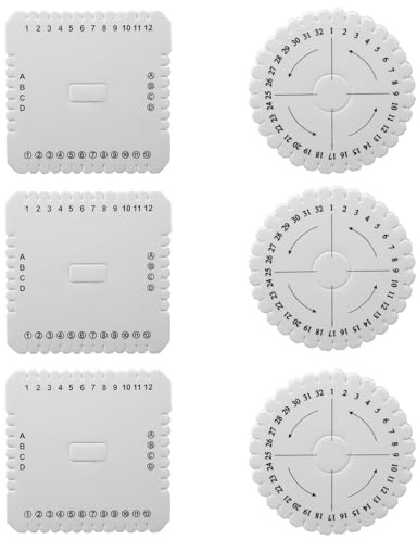 YFTRFR 6 Pcs Braiding Disk Round and Square Foam for Bracelet Jewelry Making for Craft Lovers Handmade DIY Versatile Handmade Beading Projects Braided Cord String White Foam Disks Set Starter Kit