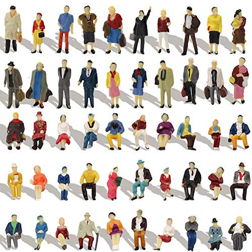 Evemodel P8715 NEU 100 STK. verschieden sitzende und Stehende Figuren Passanten Spur H0 1:87