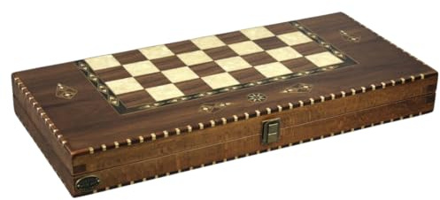 Landsbygd Helena valnöt backgammon set 20 tum