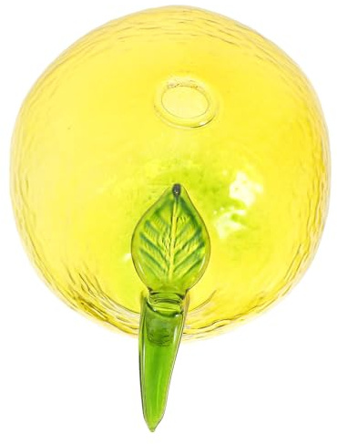 Balacoo Small Fruit-Shaped Glass Vase Lemon Theme Modern Decorative Bud Vase for Home Table Centerpiece with Unique Novelty Design