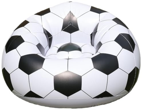 Inflatable Chairs – PVC 105x80cm | Soccer Theme Quick Inflate Couch, Portable Inflatable Camping Chair, Air Lounge Sofa Seat For Camping Festival Pool Backyard Travel | Outdoor Relaxation