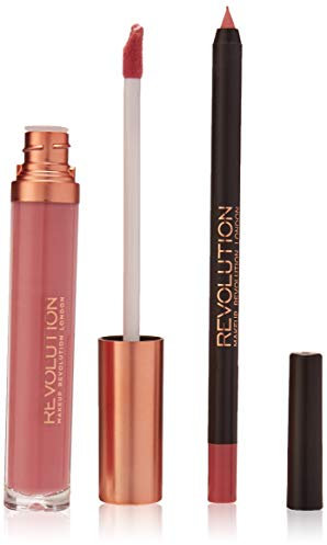 MAKEUP REVOLUTION Grandee Retro Luxe Matt Lip Kit, Pack of 2