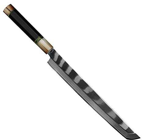10/11.5 pulgadas Yanagiba Sashimi CUCHILLO Damasco de acero rebanado de jamón Filetaje de pescado Salmon Cuchillos de cocina (Color : 11.5 inch Sashimi)